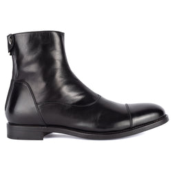 ABEL 59100<br> Black Back Zipper Ankle Boots