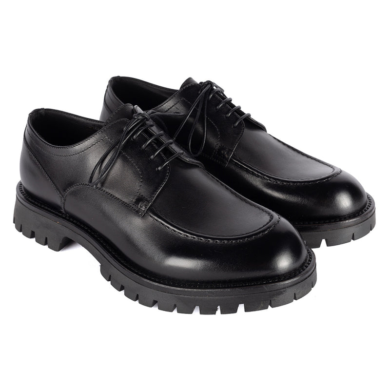 IVAN 91018<br>Black Chunky Derby Shoes