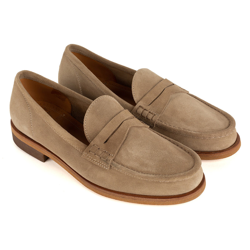 JANET 98001<br>Biscuit suede loafers