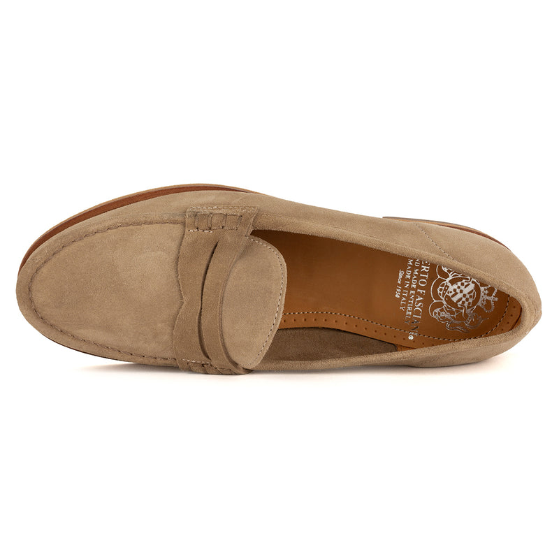 JANET 98001<br>Biscuit suede loafers