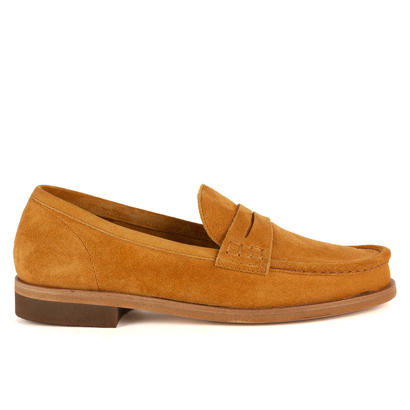 JANET 98001<br>Mostarda suede loafers