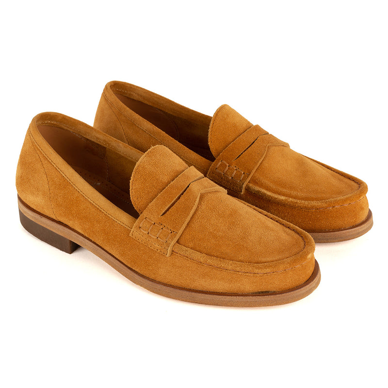 JANET 98001<br>Mostarda suede loafers