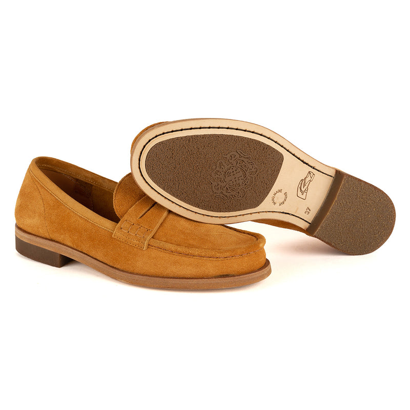 JANET 98001<br>Mostarda suede loafers