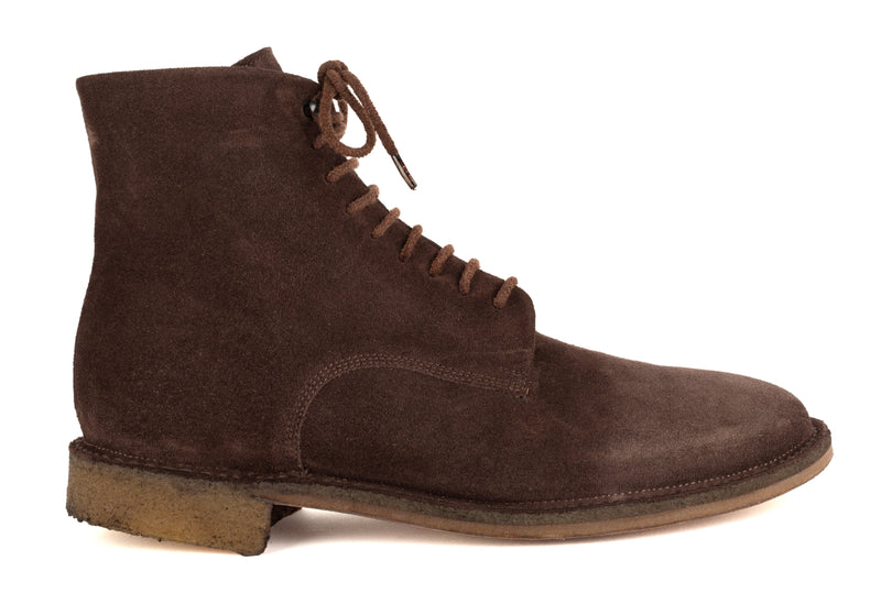 KRIS 96014<br>Brown suede lace-up boots