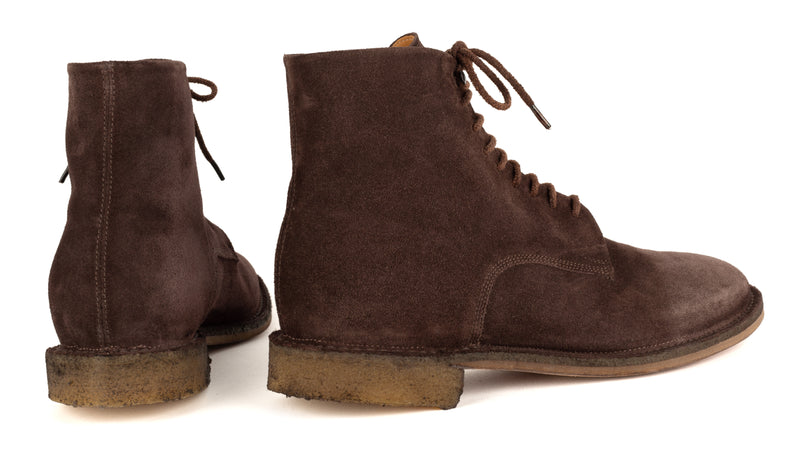 KRIS 96014<br>Brown suede lace-up boots