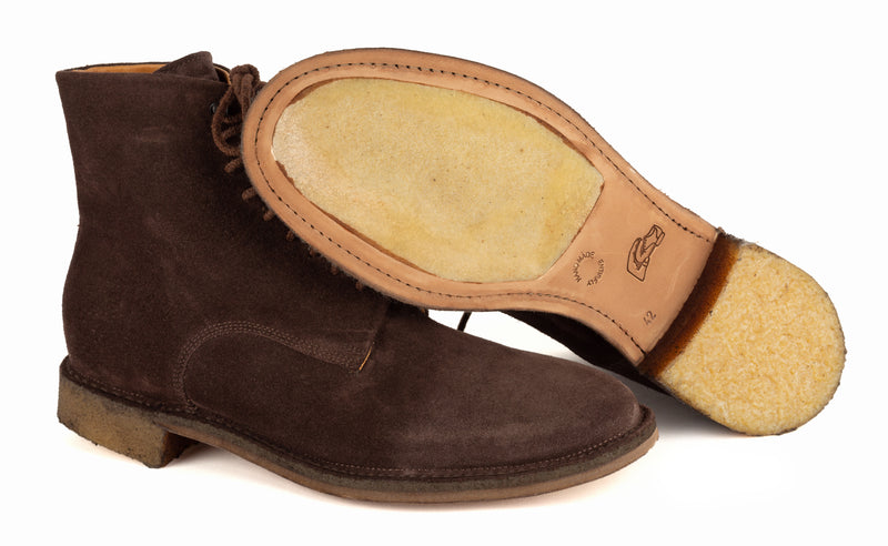 KRIS 96014<br>Brown suede lace-up boots