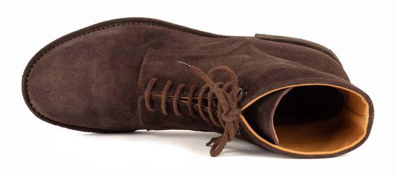 KRIS 96014<br>Brown suede lace-up boots