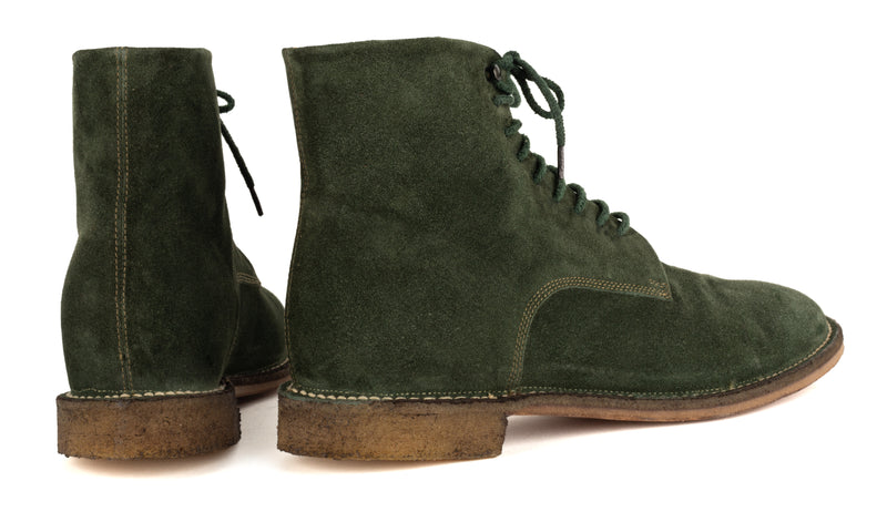 KRIS 96014<br>Green suede lace-up boots