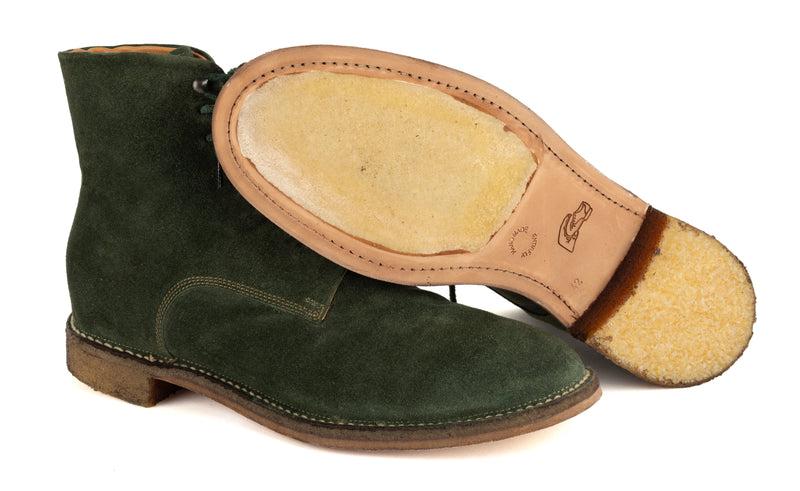 KRIS 96014<br>Green suede lace-up boots