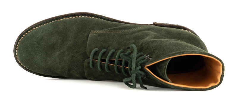 KRIS 96014<br>Green suede lace-up boots