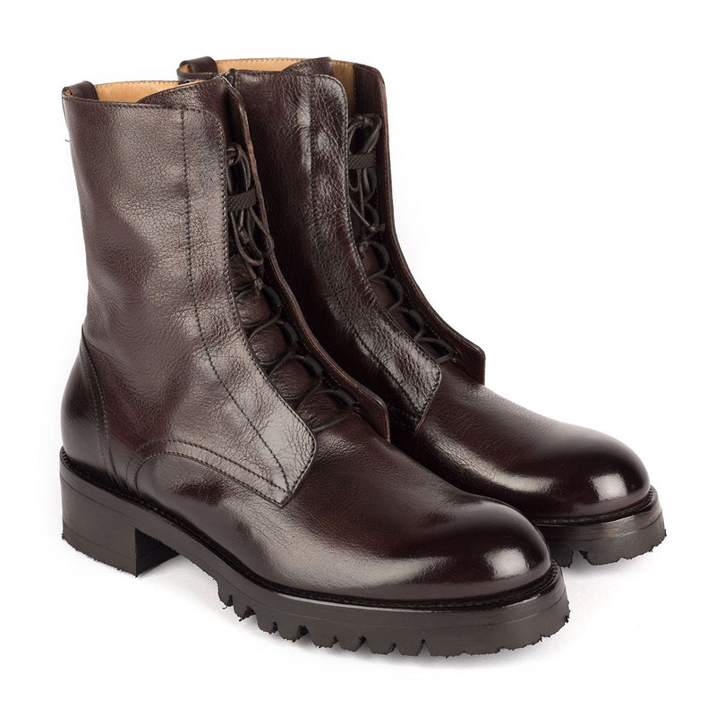 CAMIL 70022<br> Dark brown lace-up boots