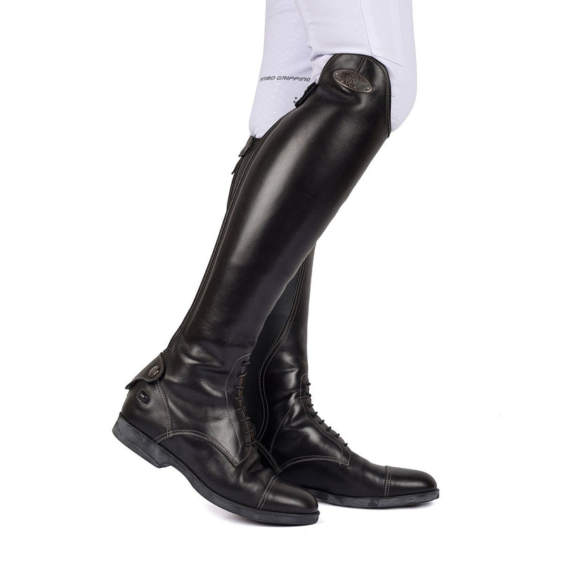 LEONARDO<br>Standard riding boot in black calfskin [34 - 39]