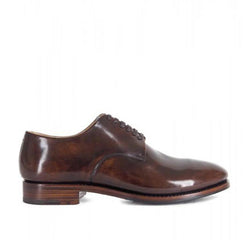 WOLF 13<br>Teak derby shoes in shell cordovan